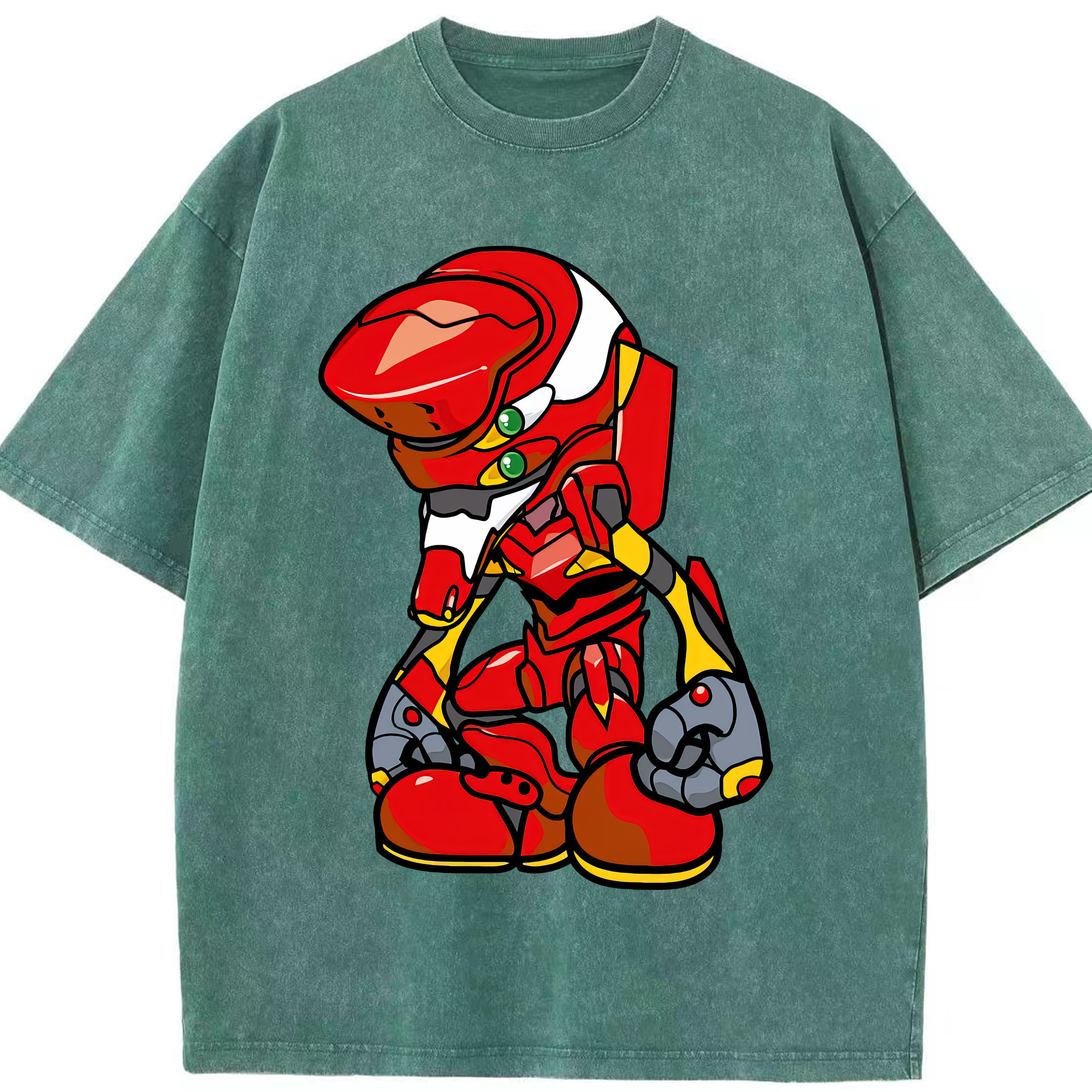 （画像用） EVA 新世紀エヴァンゲリオン 綿100% ヴィンテージ風 半袖Tシャツ（フロントプリント）